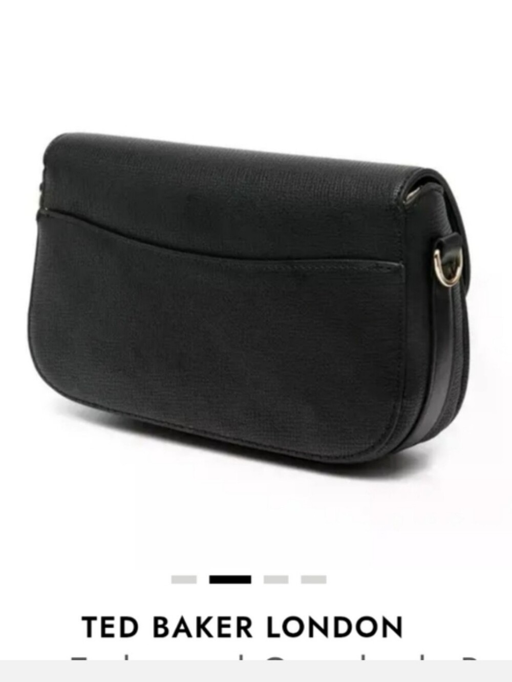 Ted Baker Embossed Logo Rory Crossbody/ Detachable Rosette Strap, Black - Picture 5 of 13